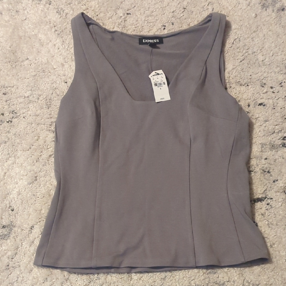 Express Women's Gray Top